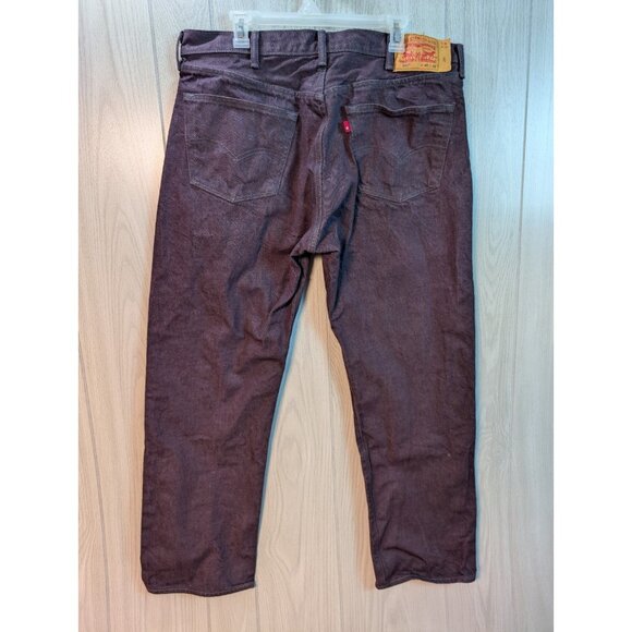 Levi's Men's 501XX Maroon Burgundy Denim Jeans 40x32 Button-Fly Straight Leg - Picture 4 of 9
